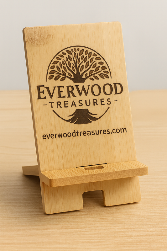 Wooden Phone Stand with Logo