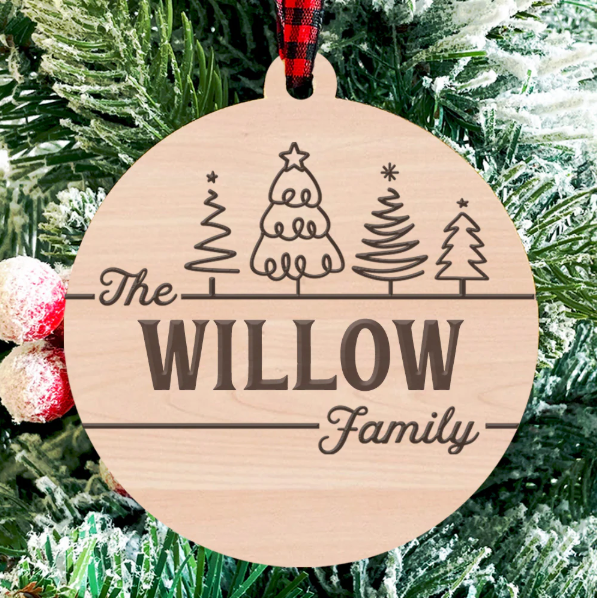 Personalized Family Name Ornament